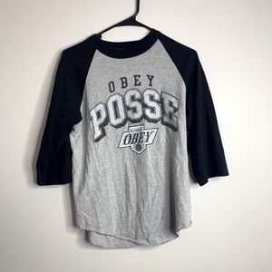 Obey 3/4 Sleeve Baseball Tee